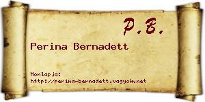 Perina Bernadett névjegykártya