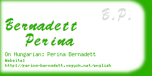 bernadett perina business card